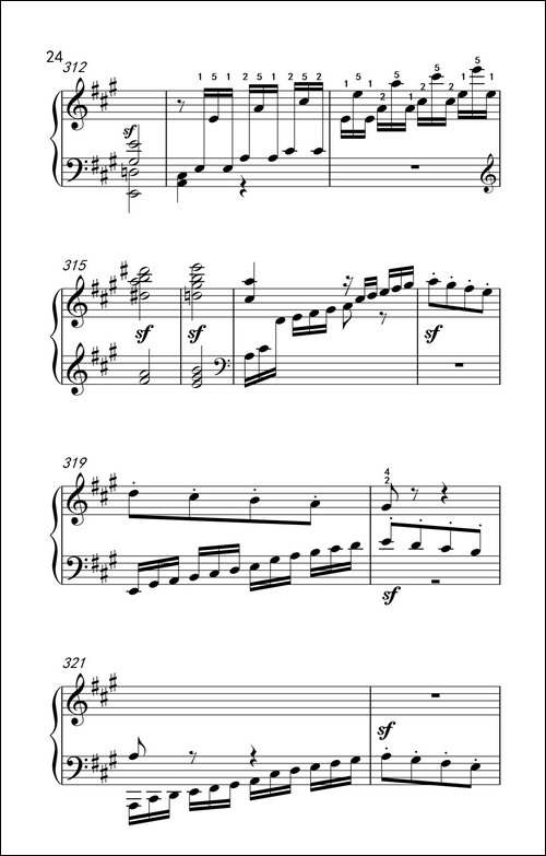 奏鸣曲 Opus 2 Nr.2 第一乐章-贝多芬奏鸣曲集 1-钢琴谱