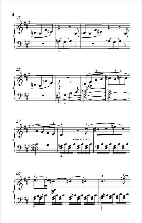 奏鸣曲 Opus 2 Nr.2 第一乐章-贝多芬奏鸣曲集 1-钢琴谱