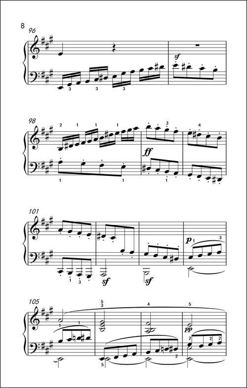 奏鸣曲 Opus 2 Nr.2 第一乐章-贝多芬奏鸣曲集 1-钢琴谱