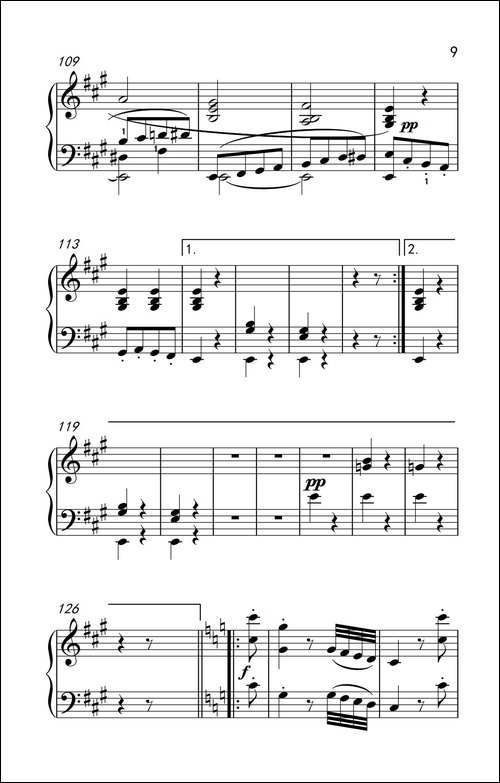 奏鸣曲 Opus 2 Nr.2 第一乐章-贝多芬奏鸣曲集 1-钢琴谱