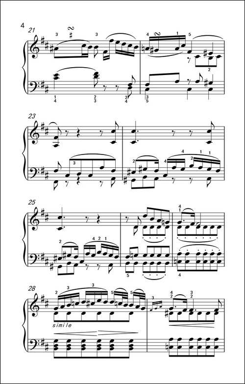 奏鸣曲 Opus 2 Nr.2 第二乐章-贝多芬奏鸣曲集 1-钢琴谱