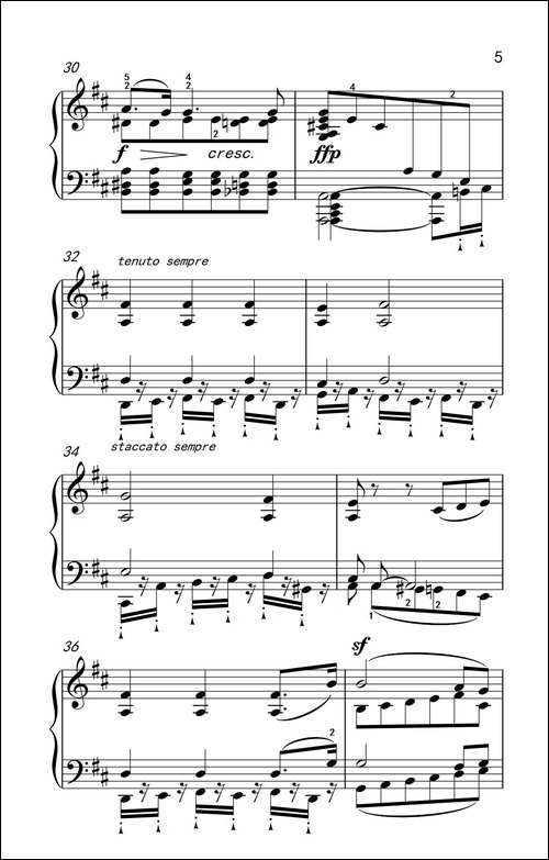 奏鸣曲 Opus 2 Nr.2 第二乐章-贝多芬奏鸣曲集 1-钢琴谱