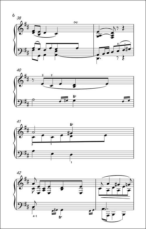 奏鸣曲 Opus 2 Nr.2 第二乐章-贝多芬奏鸣曲集 1-钢琴谱