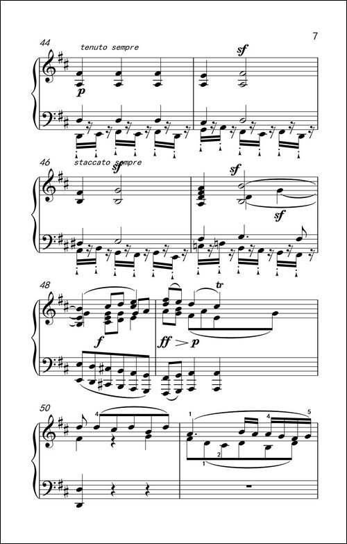 奏鸣曲 Opus 2 Nr.2 第二乐章-贝多芬奏鸣曲集 1-钢琴谱