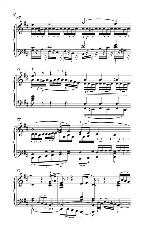 奏鸣曲 Opus 2 Nr.2 第二乐章-贝多芬奏鸣曲集 1-钢琴谱
