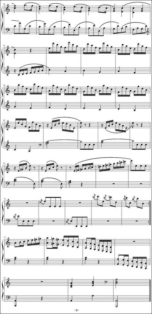 库劳A小调小奏鸣曲Op.88，NO.3-钢琴谱