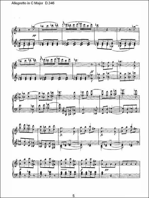 Allegretto in C Major D.346-C大调快板D.346-钢琴谱
