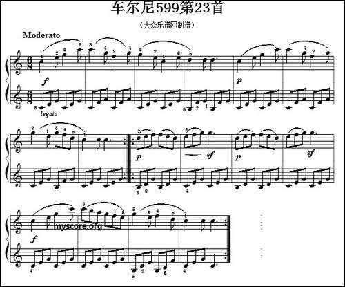 车尔尼599第23首曲谱及练习指导-钢琴谱