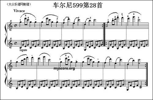车尔尼599第28首曲谱及练习指导-钢琴谱
