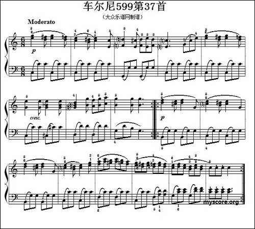 车尔尼599第37首曲谱及练习指导-钢琴谱