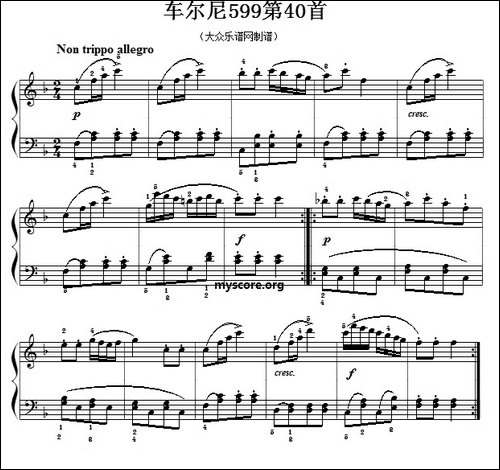 车尔尼599第40首曲谱及练习指导-钢琴谱