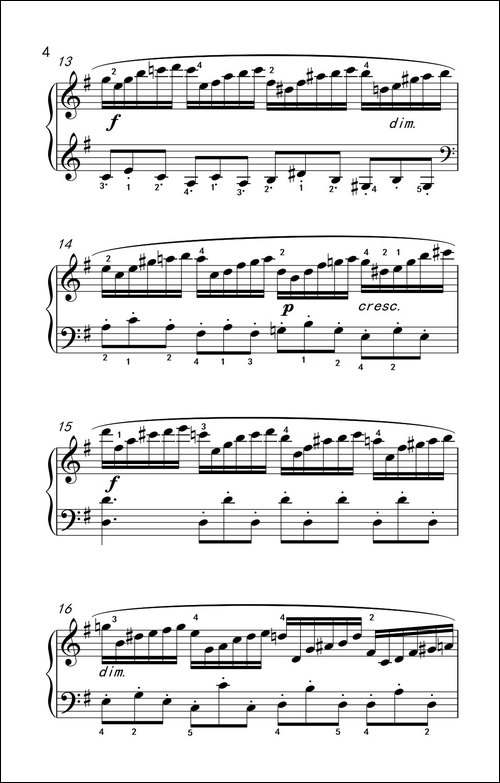 第七级1.练习曲-中央音乐学院 钢琴-业余考级教程 7-9级-钢琴谱