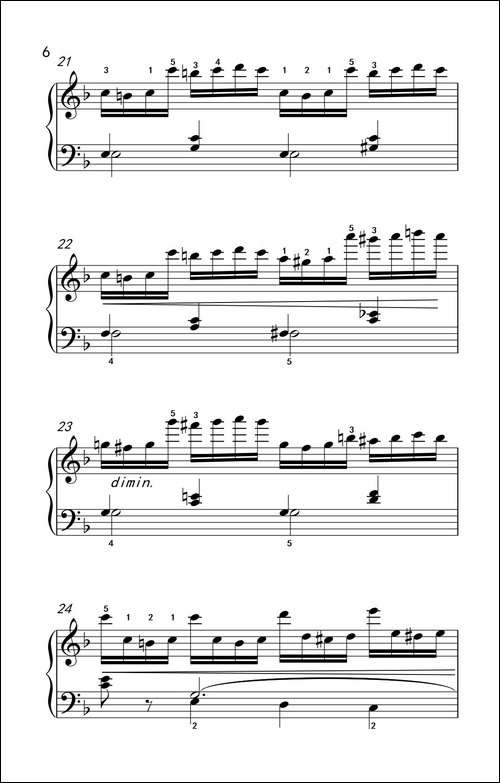第七级2.练习曲-中央音乐学院 钢琴-业余考级教程 7-9级-钢琴谱