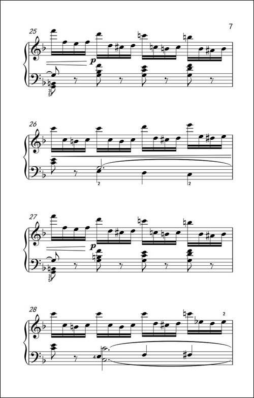 第七级2.练习曲-中央音乐学院 钢琴-业余考级教程 7-9级-钢琴谱