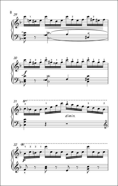 第七级2.练习曲-中央音乐学院 钢琴-业余考级教程 7-9级-钢琴谱