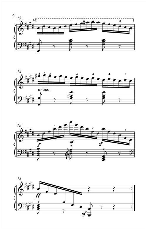 第七级3.练习曲-中央音乐学院 钢琴-业余考级教程 7-9级-钢琴谱