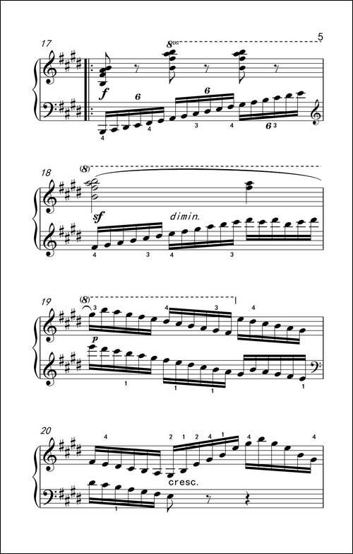第七级3.练习曲-中央音乐学院 钢琴-业余考级教程 7-9级-钢琴谱