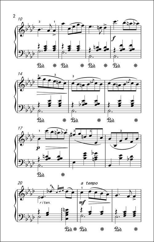 第七级2.圆舞曲 Opus posth.70 No.2-中央音乐学院 钢琴-业余考级教程 7-9级-钢琴谱