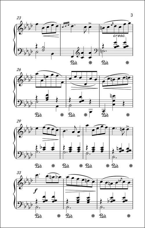 第七级2.圆舞曲 Opus posth.70 No.2-中央音乐学院 钢琴-业余考级教程 7-9级-钢琴谱