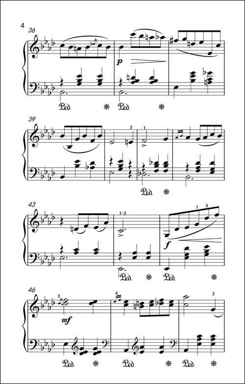 第七级2.圆舞曲 Opus posth.70 No.2-中央音乐学院 钢琴-业余考级教程 7-9级-钢琴谱