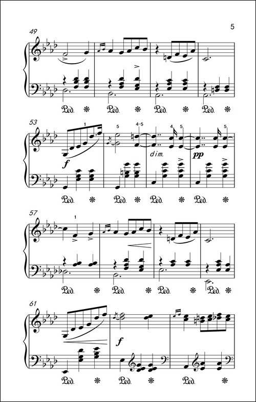 第七级2.圆舞曲 Opus posth.70 No.2-中央音乐学院 钢琴-业余考级教程 7-9级-钢琴谱