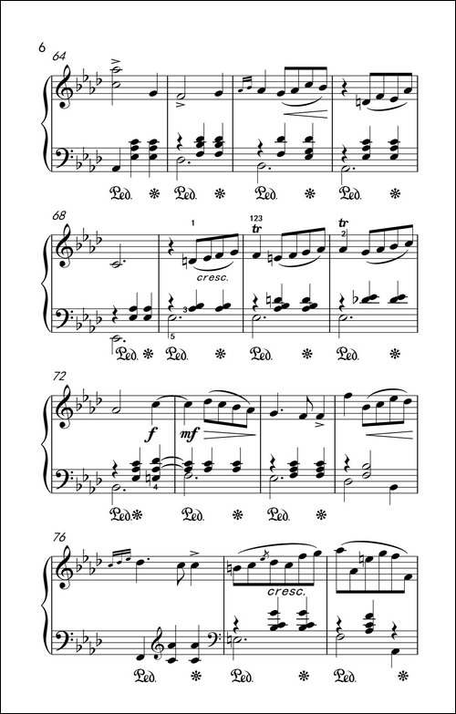 第七级2.圆舞曲 Opus posth.70 No.2-中央音乐学院 钢琴-业余考级教程 7-9级-钢琴谱