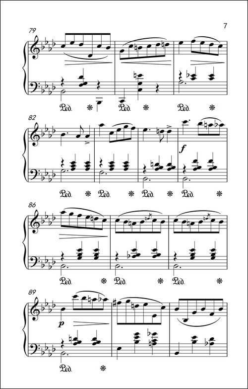 第七级2.圆舞曲 Opus posth.70 No.2-中央音乐学院 钢琴-业余考级教程 7-9级-钢琴谱