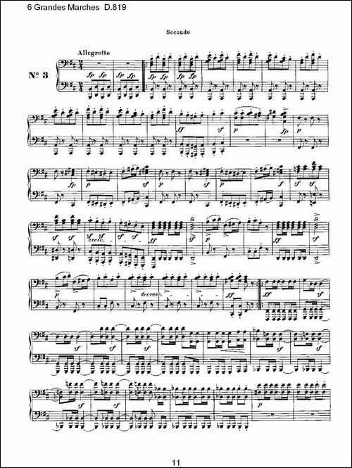 6 Grandes Marches D.819-6 贵族进行曲 D.819-钢琴谱
