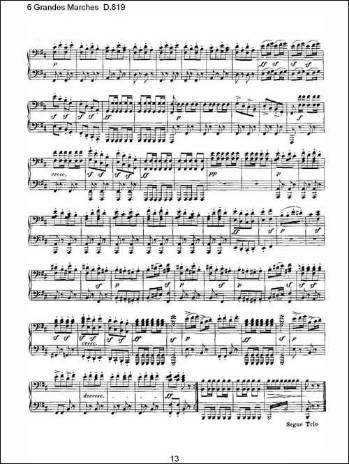 6 Grandes Marches D.819-6 贵族进行曲 D.819-钢琴谱
