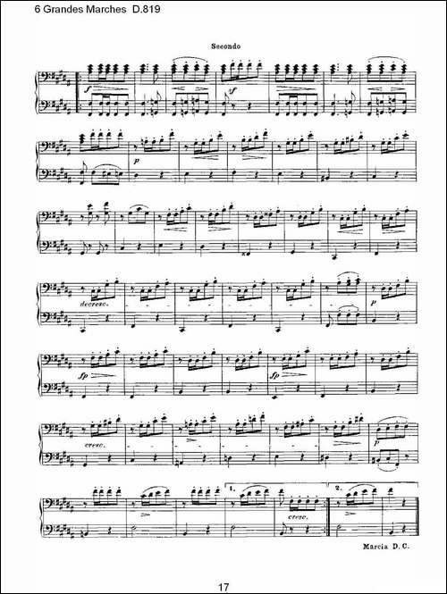 6 Grandes Marches D.819-6 贵族进行曲 D.819-钢琴谱
