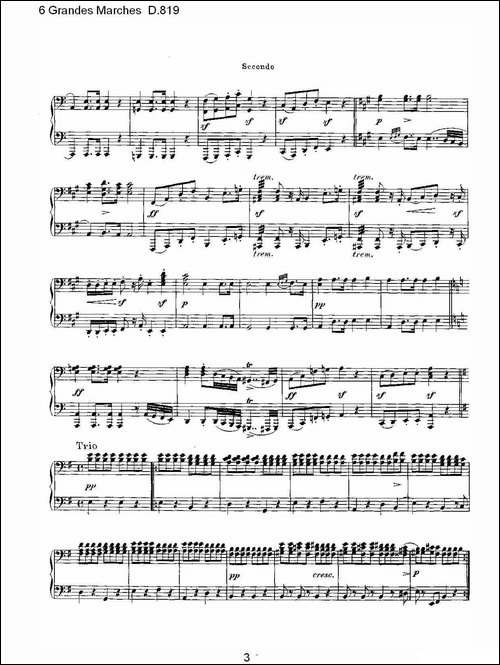 6 Grandes Marches D.819-6 贵族进行曲 D.819-钢琴谱