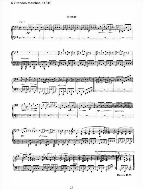 6 Grandes Marches D.819-6 贵族进行曲 D.819-钢琴谱