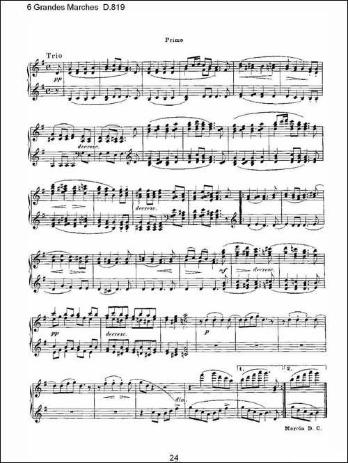 6 Grandes Marches D.819-6 贵族进行曲 D.819-钢琴谱