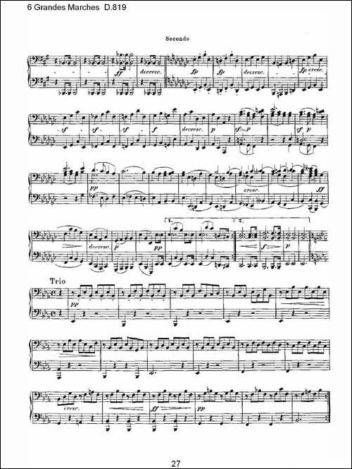 6 Grandes Marches D.819-6 贵族进行曲 D.819-钢琴谱