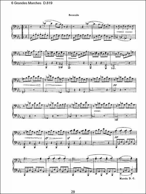 6 Grandes Marches D.819-6 贵族进行曲 D.819-钢琴谱