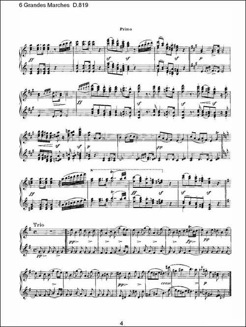 6 Grandes Marches D.819-6 贵族进行曲 D.819-钢琴谱
