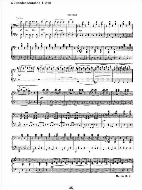 6 Grandes Marches D.819-6 贵族进行曲 D.819-钢琴谱