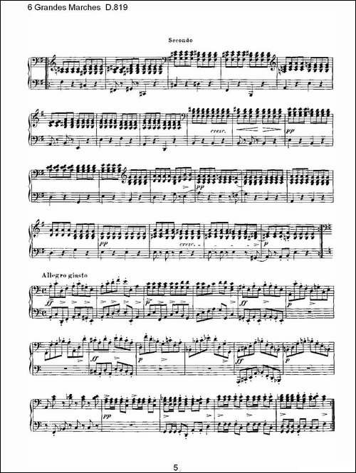 6 Grandes Marches D.819-6 贵族进行曲 D.819-钢琴谱