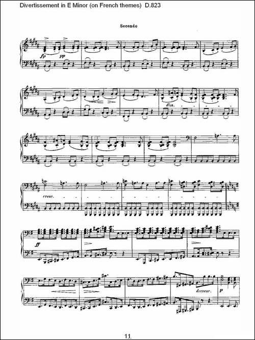 Divertissement in E Minor-on French themes-钢琴谱