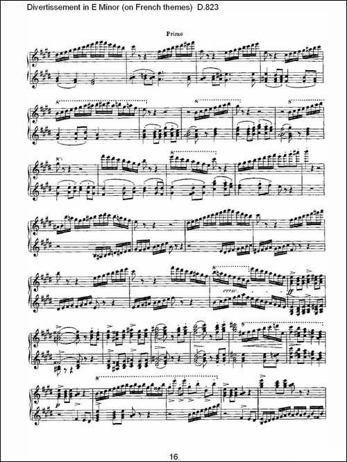 Divertissement in E Minor-on French themes-钢琴谱