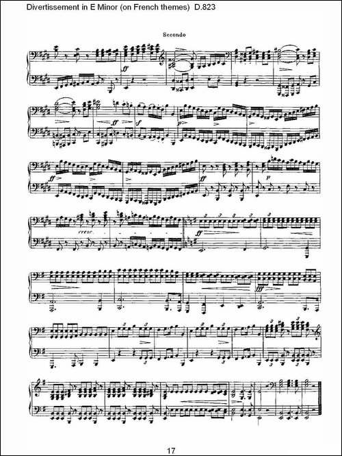 Divertissement in E Minor-on French themes-钢琴谱