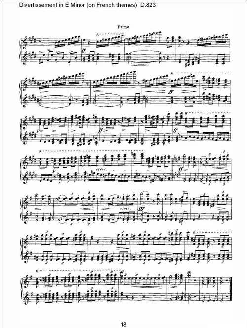 Divertissement in E Minor-on French themes-钢琴谱