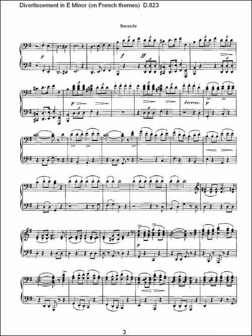 Divertissement in E Minor-on French themes-钢琴谱