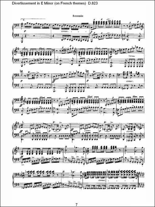 Divertissement in E Minor-on French themes-钢琴谱