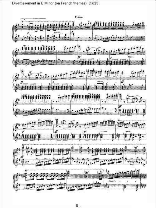 Divertissement in E Minor-on French themes-钢琴谱