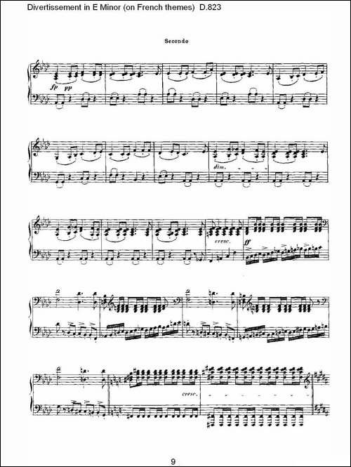 Divertissement in E Minor-on French themes-钢琴谱
