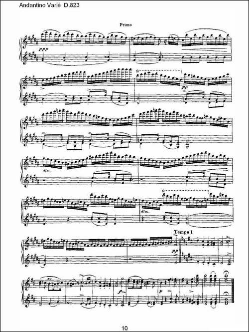 Rondeau Brillant D.823-光辉回旋曲 D.823-钢琴谱