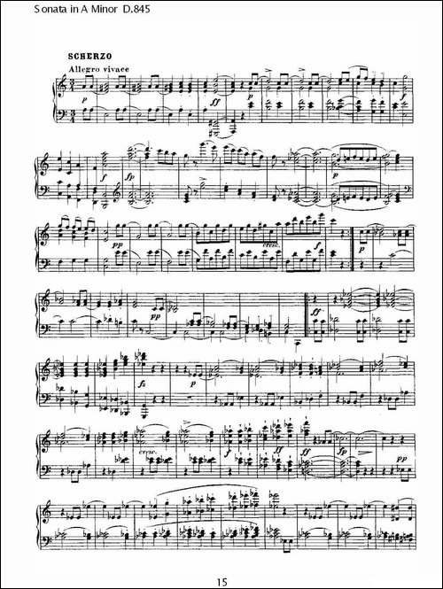Sonata in A Minor D.845-A小调奏鸣曲 D.845-钢琴谱