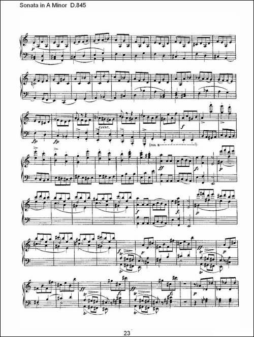 Sonata in A Minor D.845-A小调奏鸣曲 D.845-钢琴谱