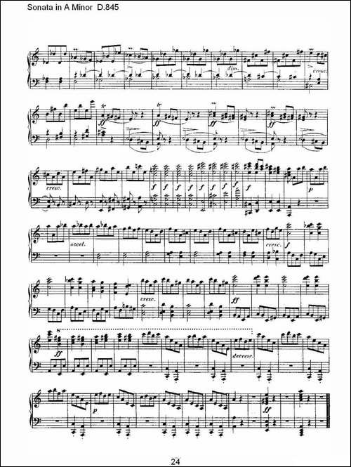 Sonata in A Minor D.845-A小调奏鸣曲 D.845-钢琴谱